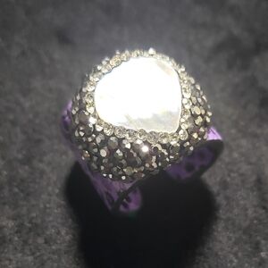 Sassy Jones 'Tizani' Leather Ring  Purple